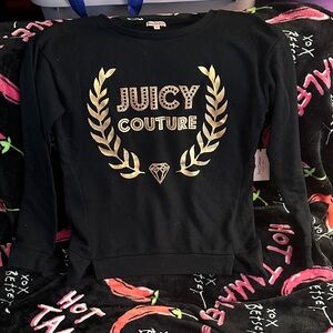 Juicy Couture Black Top with Gold Accents
